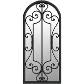 vidaXL Tuinspiegel 100x45 cm ijzer zwart