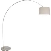 Steinhauer Booglamp Gramineus grijs met taupe lampenkap