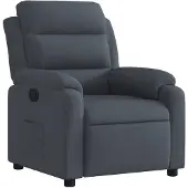 vidaXL Fauteuil verstelbaar fluweel donkergrijs