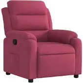 vidaXL Fauteuil verstelbaar fluweel wijnrood