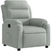vidaXL Fauteuil verstelbaar fluweel lichtgrijs
