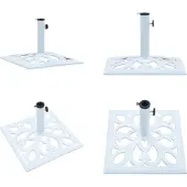 vidaXL Parasolvoet 12 kg 49 cm gietijzer wit