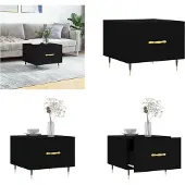 vidaXL Salontafel zwart, 50x50x40 cm, houtvezel - Salontafels