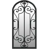 vidaXL Tuinspiegel 70x30 cm ijzer zwart