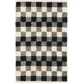 Cawö Gastendoek Natural Karo Natur-Schwarz (Set van 6)