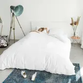 Snurk Dekbedovertrek Uni White Flanel-260 x 200 / 220 cm | Extra Breed
