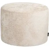 Livin24 Poef Juna chenille stof wit/beige