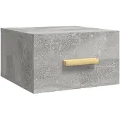 vidaXL Nachtkastje wandgemonteerd 35x35x20 cm betongrijs