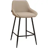 Naber GmbH (Tablon) Scandinavische barkruk Lova gerecyclede stof taupe 68 cm