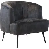 Bronx Stoel babykamer velvet Billy antraciet