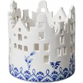 Heinen Delfts Blauw Waxinelichthouder Huisjes - Delfts blauw
