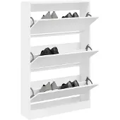 vidaXL Schoenenkast 80x21x125,5 cm bewerkt hout wit