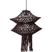 Ptmd collection PTMD Hanglamp Milley - 45x45x57 cm - Katoen - Bruin