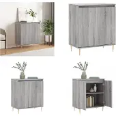 vidaXL Dressoir, grijs Sonoma, 60x35x70 cm, houtvezel