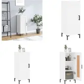 vidaXL Dressoir 34,5x34x90 cm bewerkt hout wit