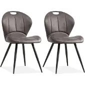 MX Sofa Eetkamerstoel Miracle - Steel (set van 2 stuks)