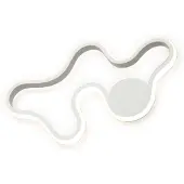 Schuller Valencia LED-wandlamp Marea, wit / opaal, Woon-/ Eetkamer, Aluminium, Modern, LED wandlamp