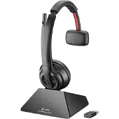 HP Horní deel + oplaadstation voor Poly Savi 8210 Mono DECT, 1880–1900 MHz, Hoofdtelefoon met microfoon, 115 g, Zwart