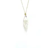 Heaven Eleven verguld ballchain met wit tibetaanse