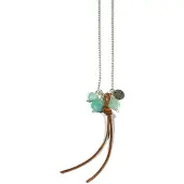 Heaven Eleven - dames ketting - Edelstaal natuurstenen bedels