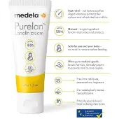 Medela Purelan Tepelzalf - Lanoline tepelcrème - snelle verlichting bij pijnlijke tepels - Tube 37gr
