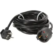 PROCABLE Verlengsnoer | | 5 meter (Gehoekt, 3x 1.5 mm², Zwart)