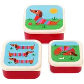 Rex London Snack-Boxen 3er-Set Sausage Dog II