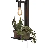 Good&Mojo Bamboe LED Wandlamp Flores | 1X E27 Max 40W | Black