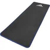 Adidas core training mat blauw 10 mm fitnessmat met draagband 10 mm blauw Unisex