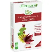 SuperDiet Rode Wingerd Circulatie Complex - Ginkgo - Hamamelis - Paardenkastanje Bio 20x15 ml Drinkbare ampoules