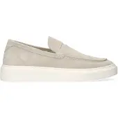 Manfield Beige suède loafers met sportieve zool | Maat 43