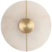 VIOKEF LED-wandlamp Lusso, wit / opaal, Woon-/ Eetkamer, Steen, LED wandlamp