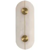 VIOKEF LED-wandlamp Lusso, wit / opaal, Woon-/ Eetkamer, Steen, LED wandlamp