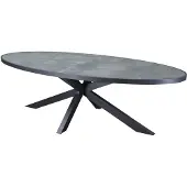 AVH-Collectie Ohio dining tuintafel ovaal 241x116xH74cm aluminium antraciet