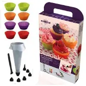 Mastrad cupcakes giftset - siliconen - kleur assorti
