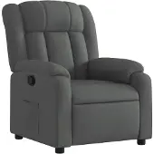 vidaXL Fauteuil verstelbaar stof donkergrijs