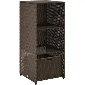 vidaXL Tuinkast 50x55x115 cm poly rattan bruin