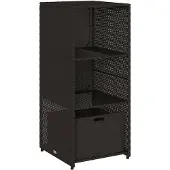 vidaXL Tuinkast 50x55x115 cm poly rattan zwart