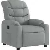 vidaXL Fauteuil verstelbaar stof lichtgrijs