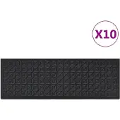vidaXL Trapmatten 10 st 25x75 cm rubber