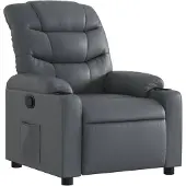 vidaXL Fauteuil verstelbaar kunstleer grijs