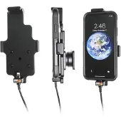 Brodit houder geschikt voor Apple iPhone X / Xs met of zonder hoes Actieve houder met 12V USB plug