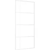 vidaXL Schuifdeur 90x205 cm ESG-glas en aluminium wit