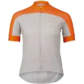 POC Dames Essential Road Logo Short Sleeve Jersey Grijs/Oranje