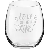 Royal Leerdam Gegraveerde Drinkglas 39cl Love of my life