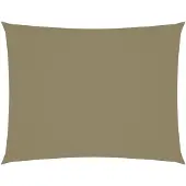 vidaXL Zonnescherm rechthoekig 3x4 m oxford stof beige