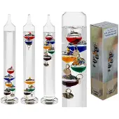 Out of the blue Glazen Galileo Thermometer - 28 cm - Temperatuurmeter