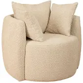 Bronx Teddy bouclé fauteuil Ruby beige