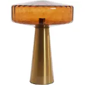 Light & Living Tafellamp Ø40x53 cm PLEAT glas bruin+goud