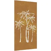 vidaXL Wanddecoratie tuin palmboomontwerp 105x55 cm cortenstaal